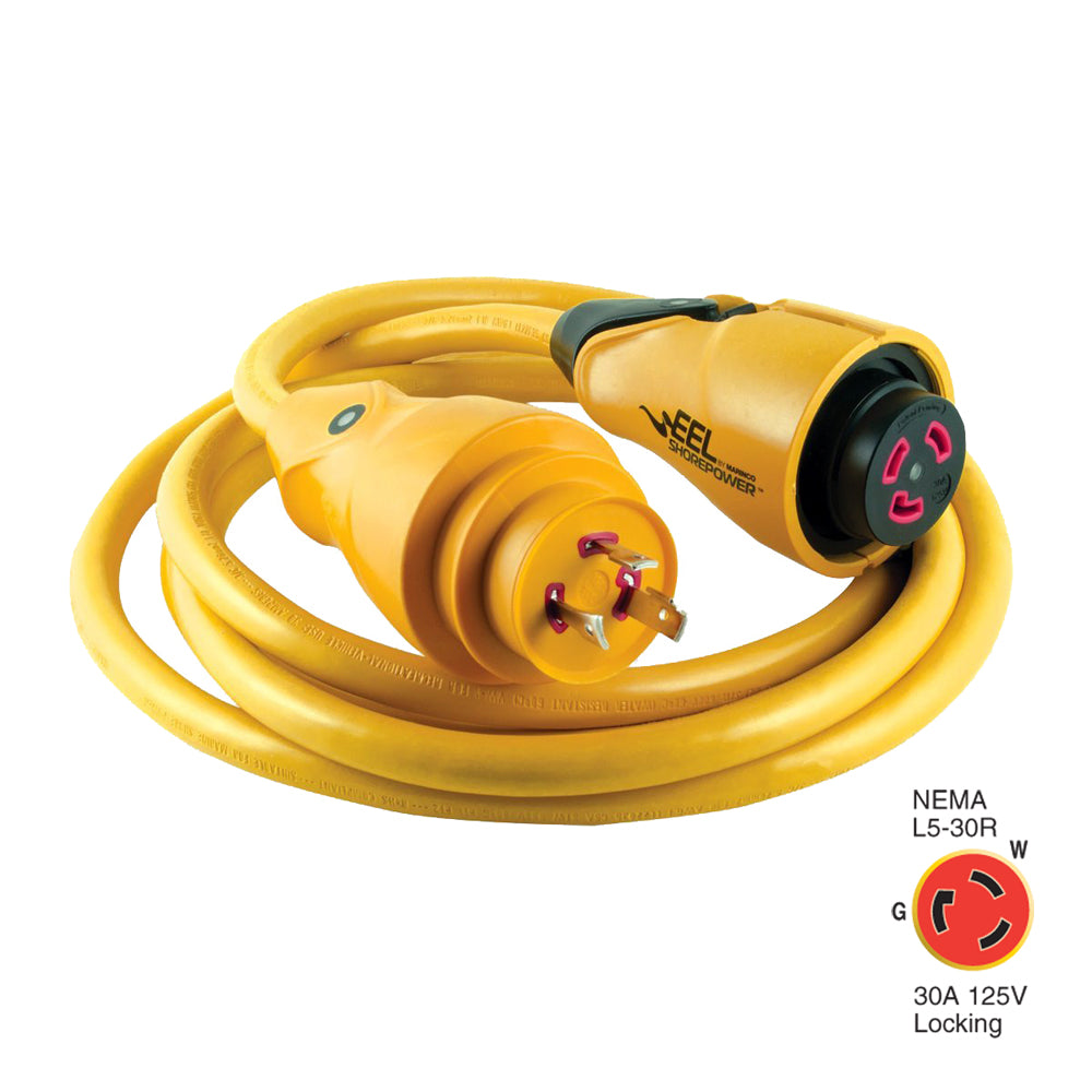 Marinco CS30-12 EEL 30A 125V Shore Power Cordset - 12' - Yellow [CS30-12]