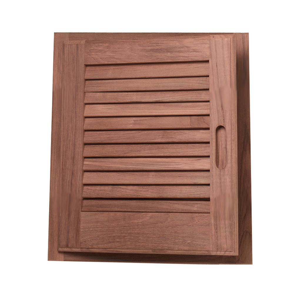 Whitecap Teak Louvered Door & Frame - Left Hand - 15" x 15" [60723]