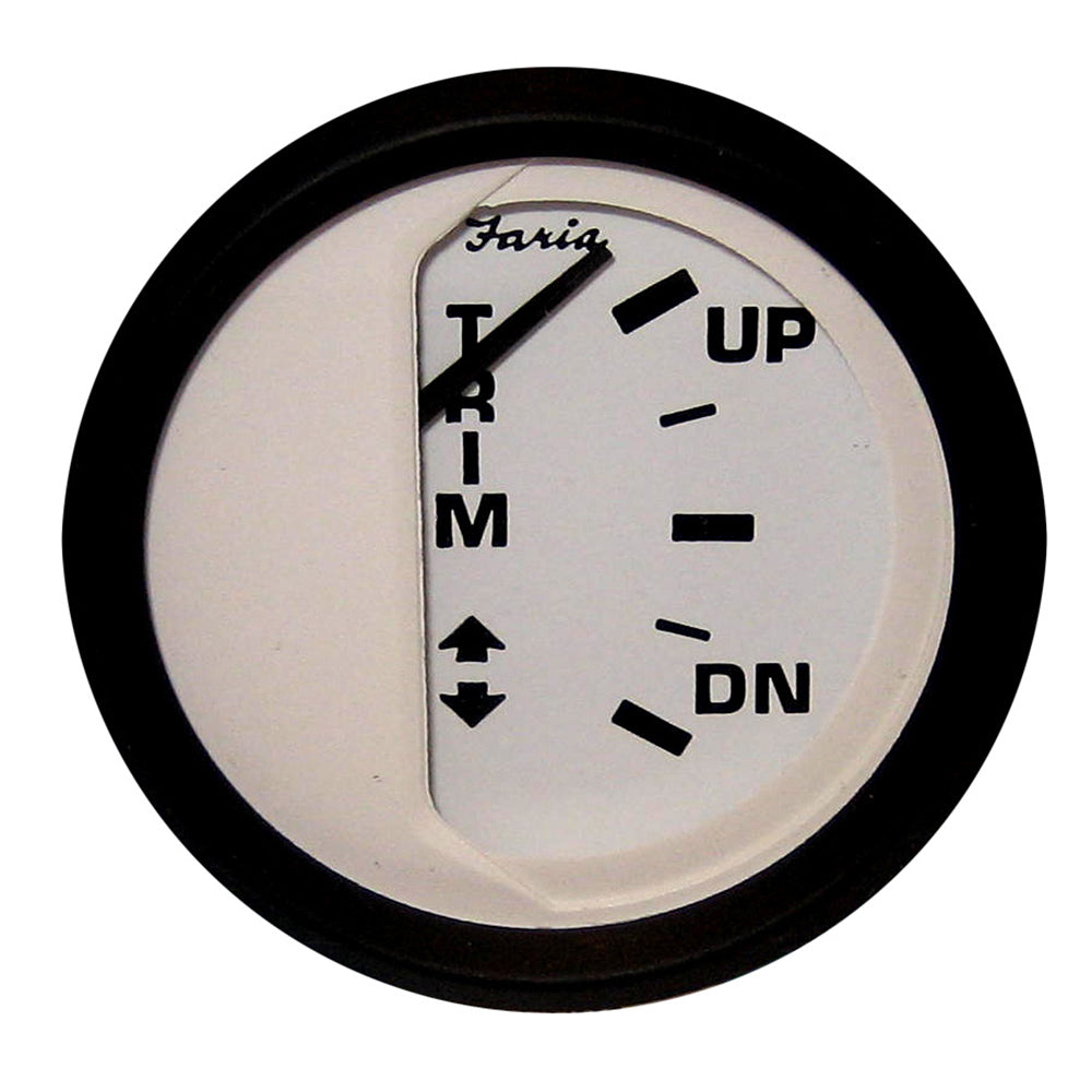 Faria Euro White 2" Trim Gauge f/ Johnson/Evinrude/Suzuki (Outboard) [12915]