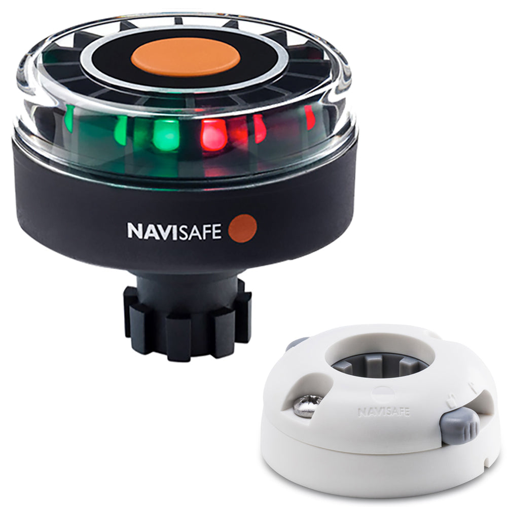 Navisafe Navilight Tricolor 2NM w/Navibolt Base  Horizontal Mount - White [342KIIT5]