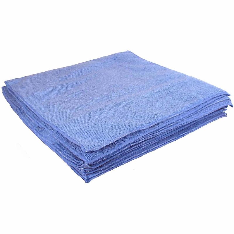 16" x 16" Microfiber Cleaning Cloths, Blue, 20-Pack